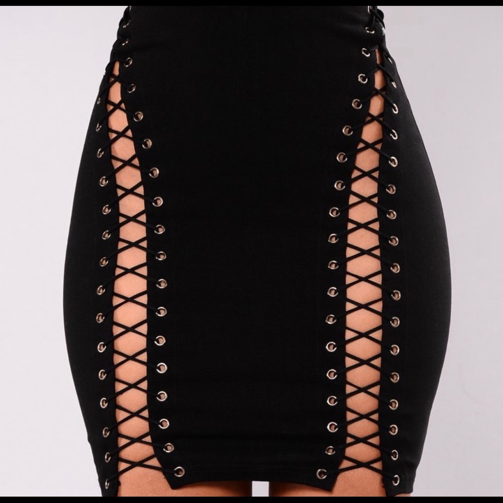 Camden Lace Up Skirt FashionNova